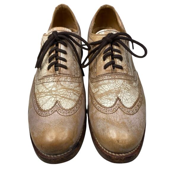 Bed Stu Men’s Lita Tan Distressed Leather Wingtip Oxford Size US 8.5 - Picture 7 of 11